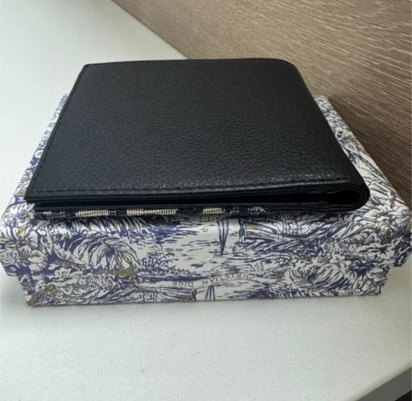 Dior Black Leather Wallet with Box - photo 5