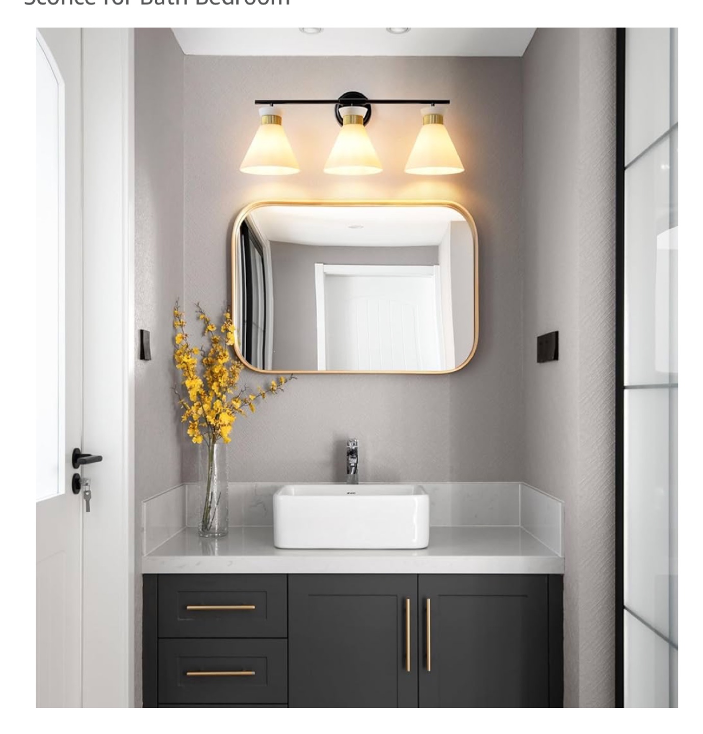 3-Light Bathroom Vanity Light Fixture - photo 2