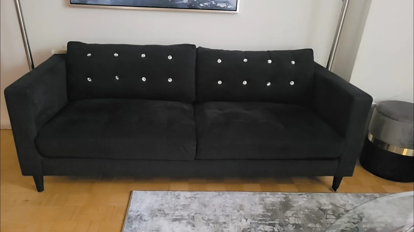 Black Sofa and Armchair Set thumbnail