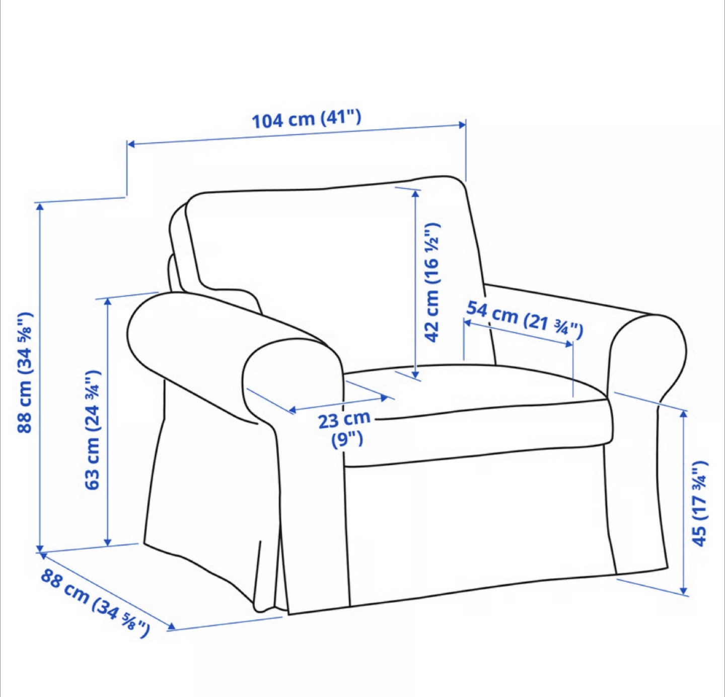 IKEA Ektorp Armchair - Grey - photo 4