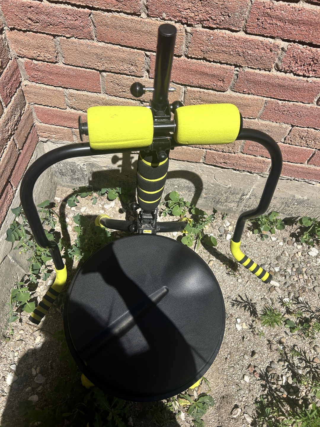 Abdominal Workout Chair, Black & Yellow - photo 3