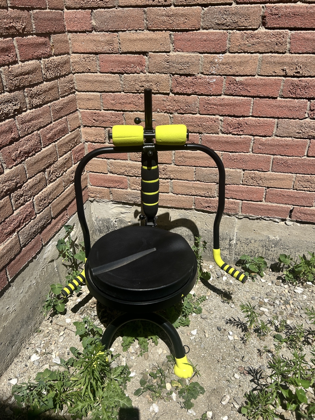 Abdominal Workout Chair, Black & Yellow - photo 5