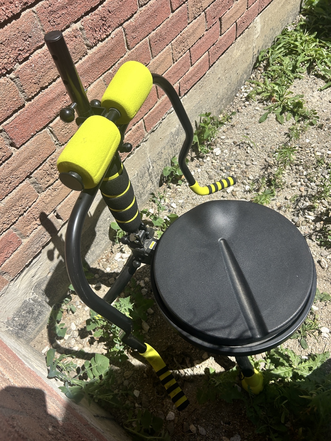 Abdominal Workout Chair, Black & Yellow - photo 4