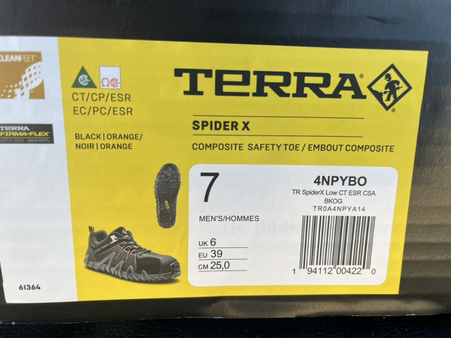 Terra Spider X Safety Shoes - Size 7