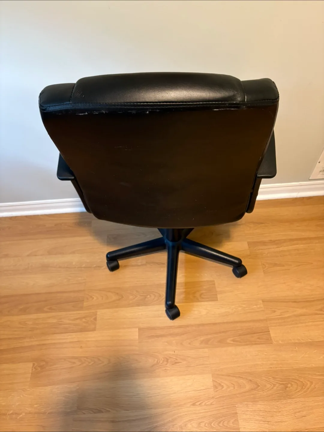 Black Leather Office Chair - Good Condition! $40 OBO image indicator(5)