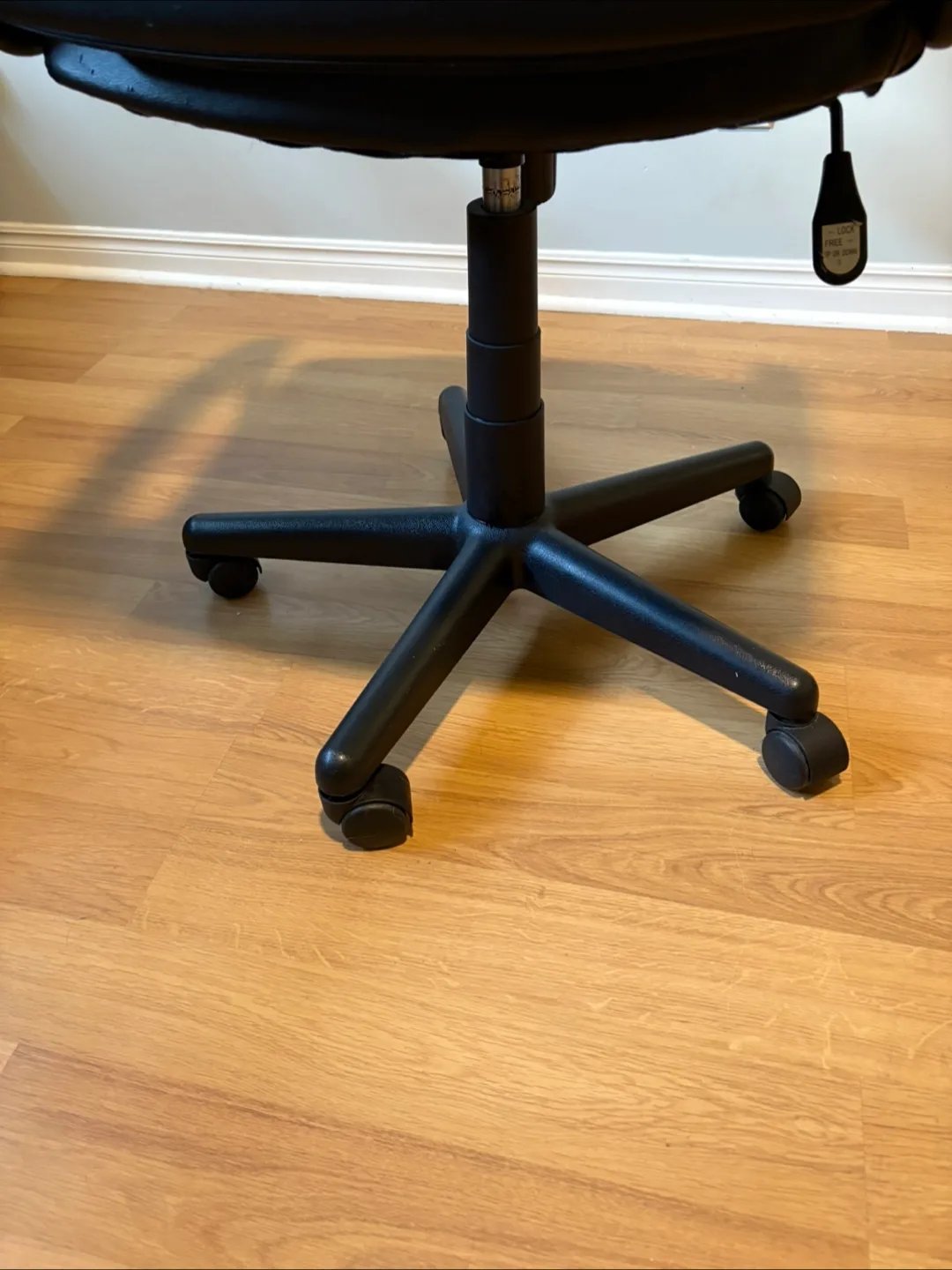 Black Leather Office Chair - Good Condition! $40 OBO image indicator(4)