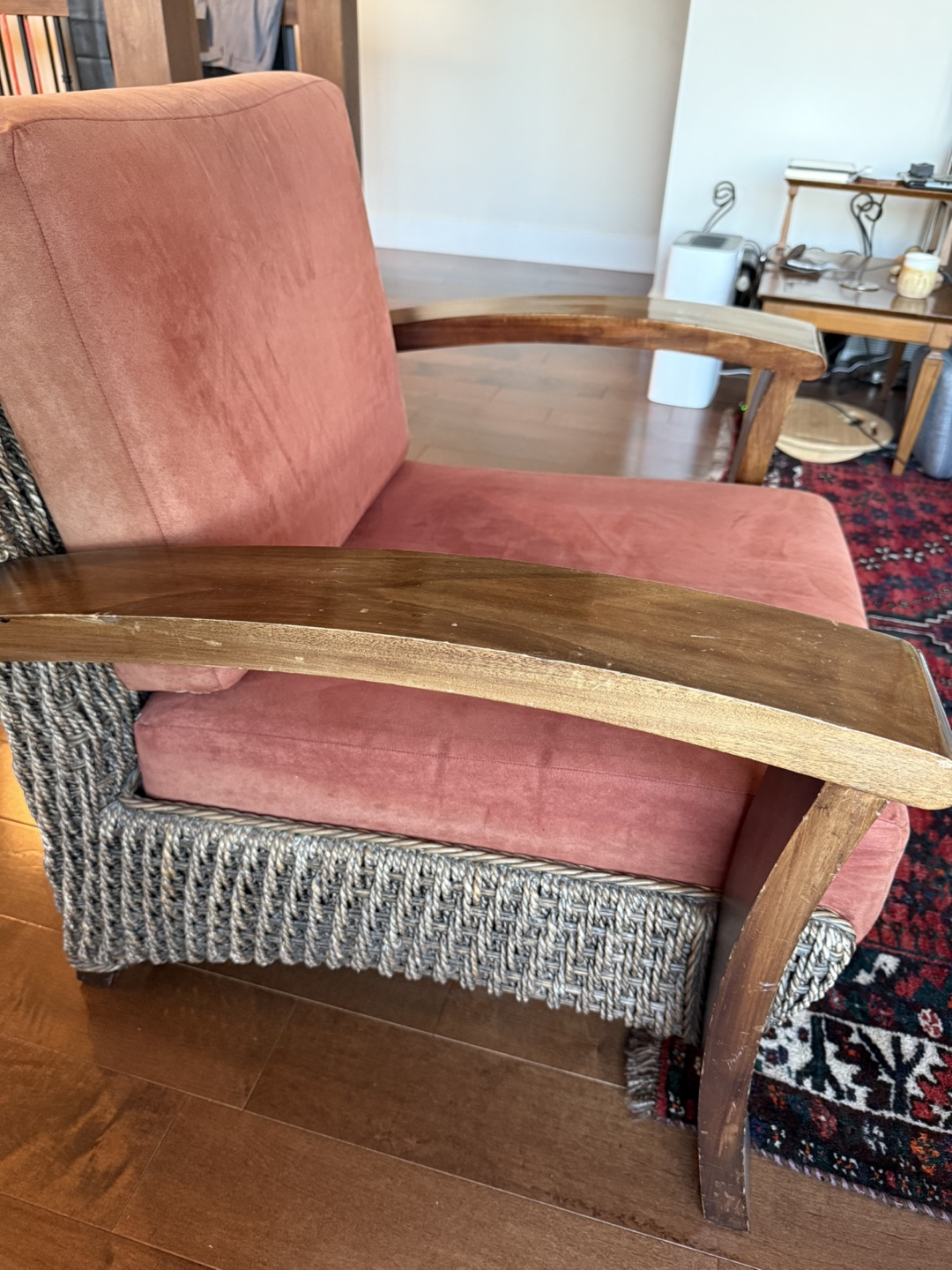 Armchair, wood/wicker. Sturdy - photo 2