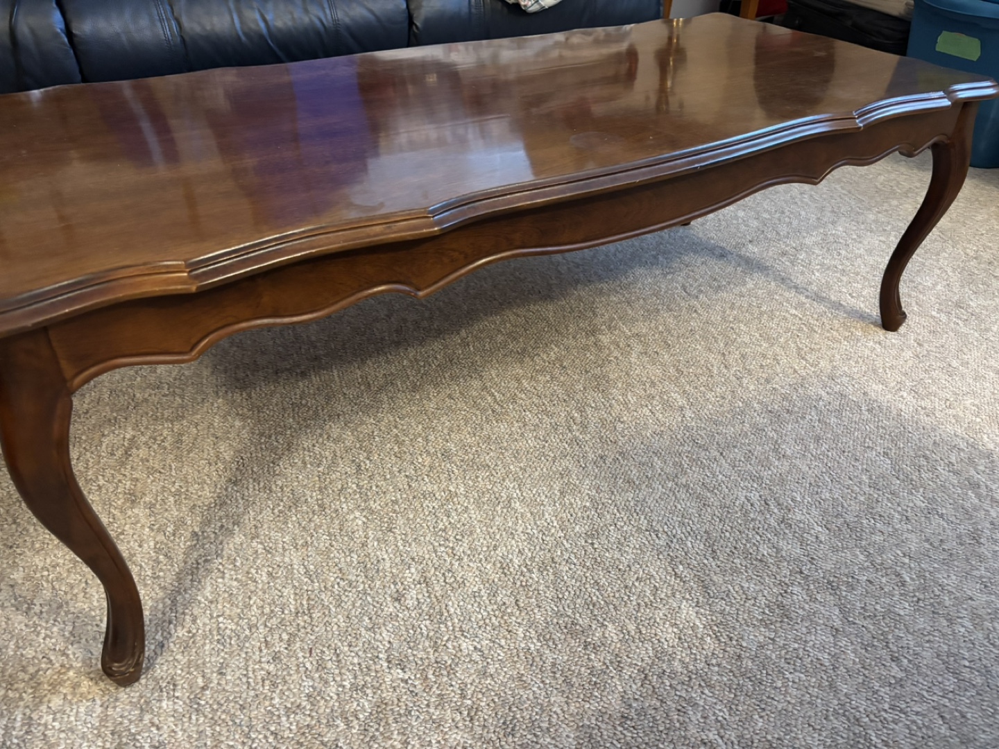 Vintage Brown Wood Coffee and End Table Set - photo 4