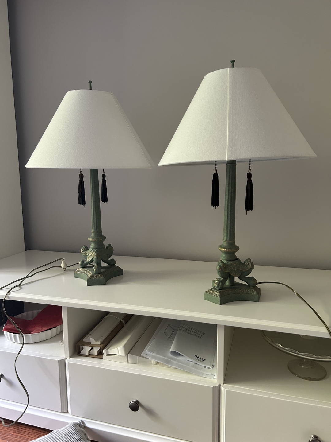 Green & Gold Accent Lamp