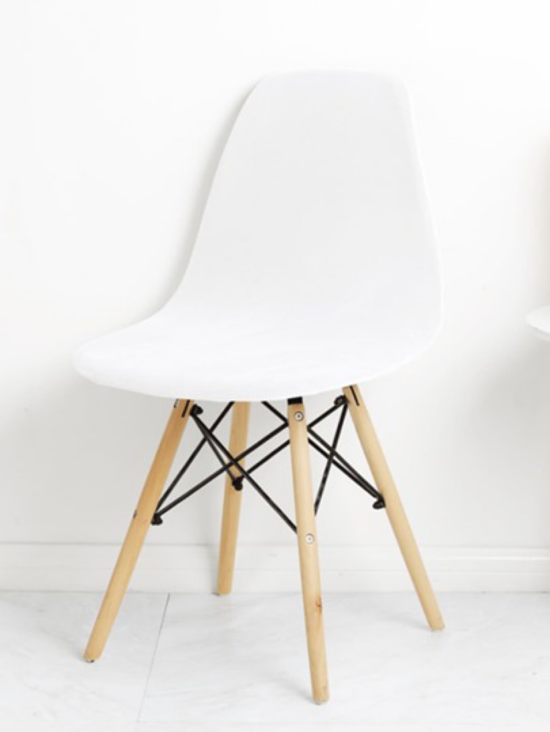 White Plastic Dining Chair