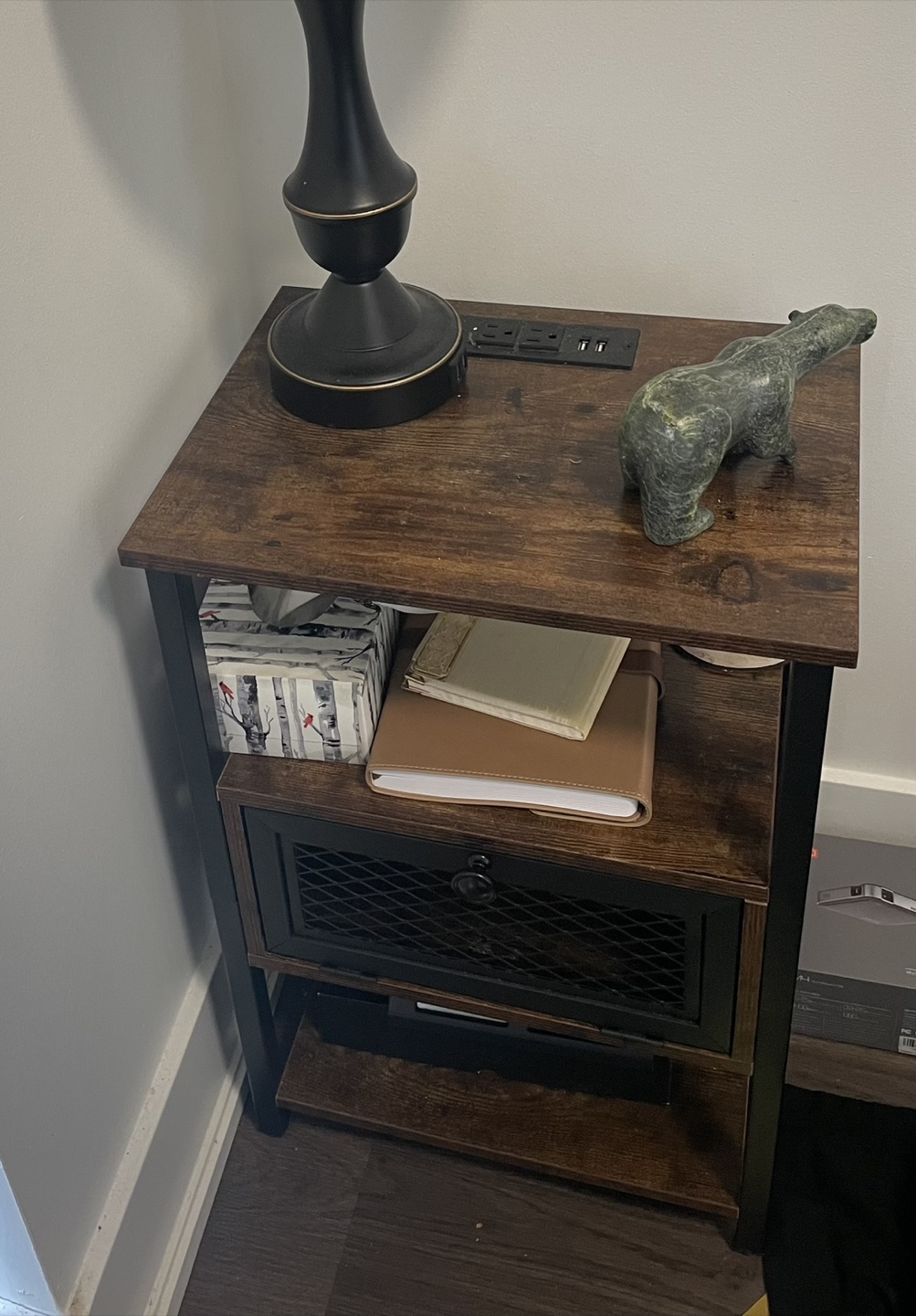 Two Nightstands with USB Charging Station and power sockets - photo 3