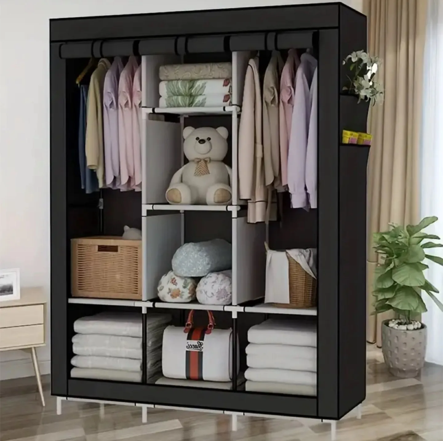 Portable Wardrobe Closet Organizer thumbnail