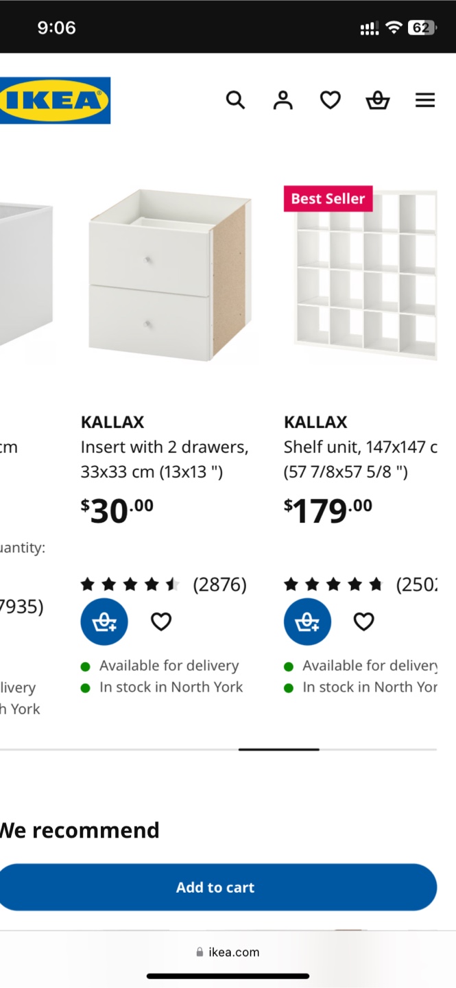 IKEA Kallax Shelf Unit with Inserts - photo 4