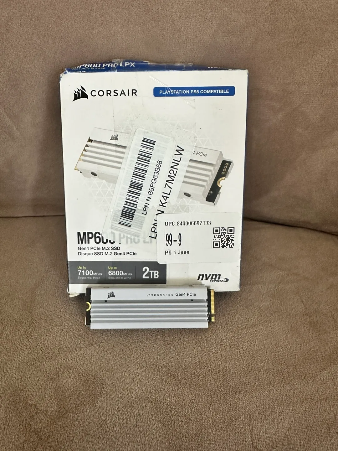 Corsair MP600 Pro LPX 2TB SSD – PS5 Compatible (Open Box) thumbnail