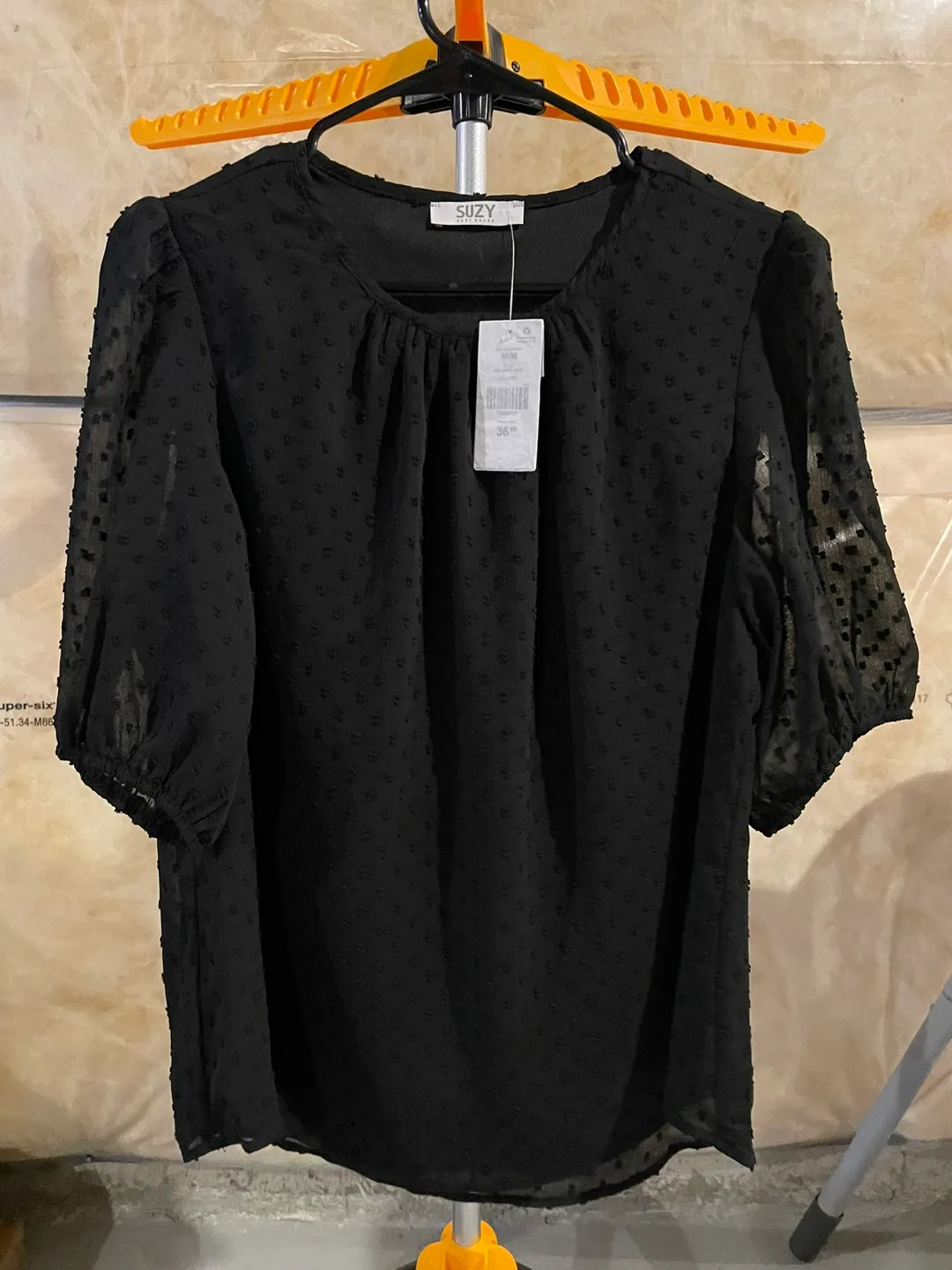Suzy Shier Black Blouse - multiple sizes thumbnail