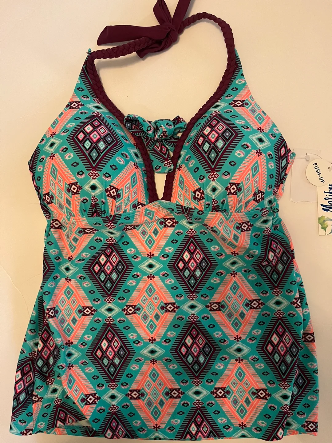 Malibu Sky Tankini Top - Turquoise Pattern thumbnail