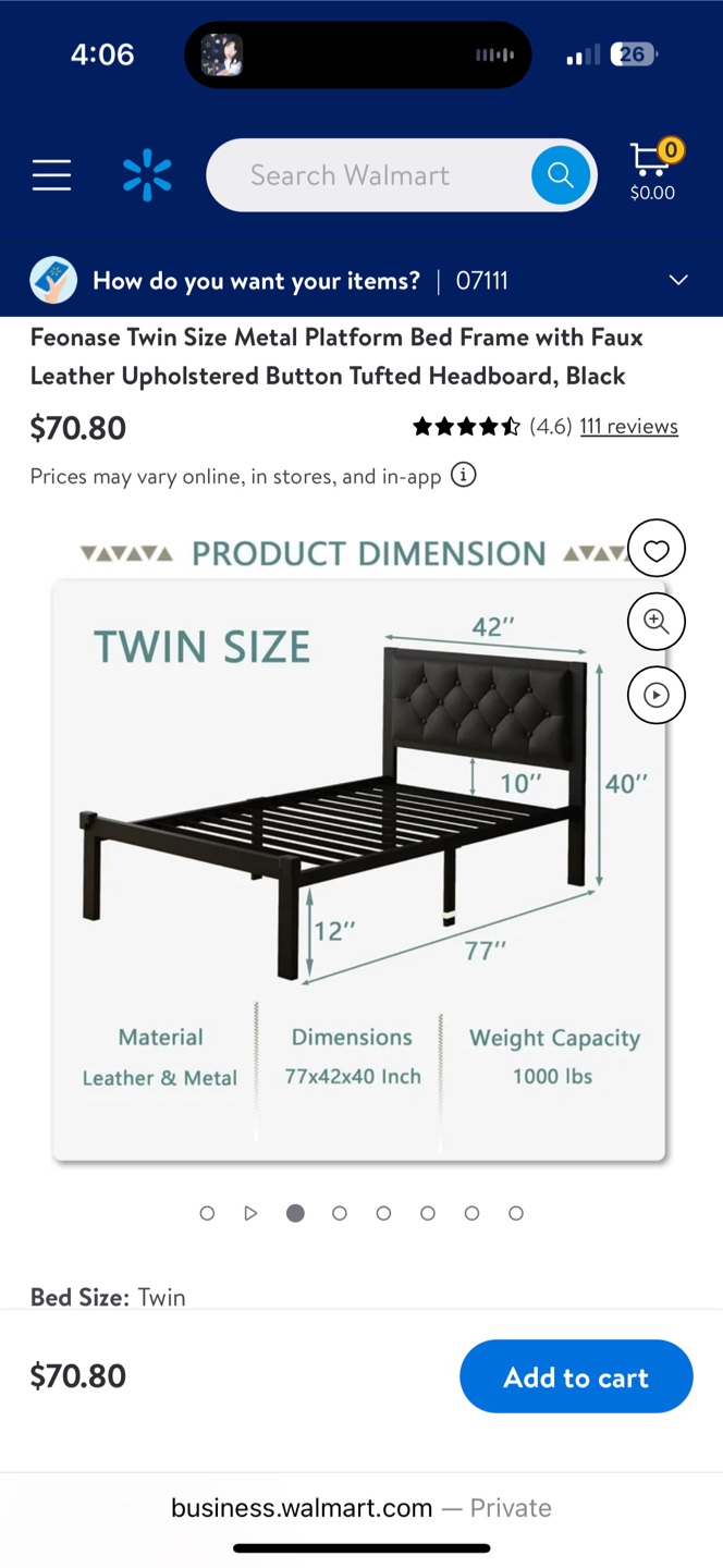 Twin Size Metal Bed Frame - photo 4