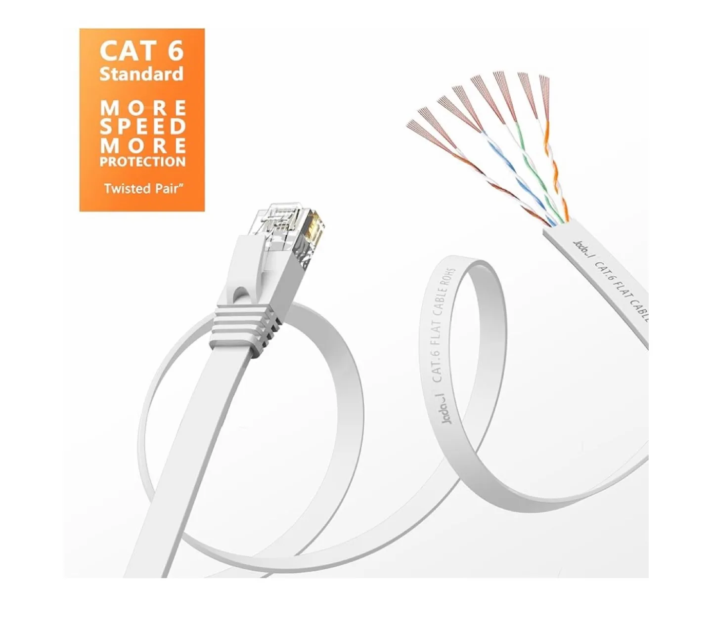 Jadaol CAT6 10Gbps 100ft Ethernet Cable image indicator(3)