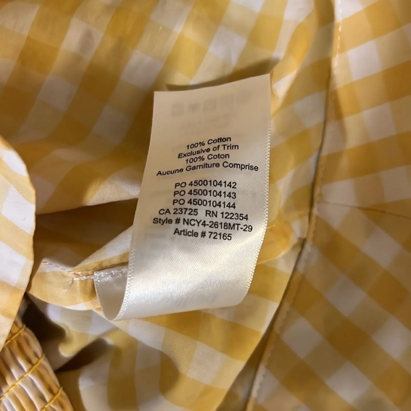 Aritzia Bonaventure Blouse Yellow and White Gingham - small image indicator(7)