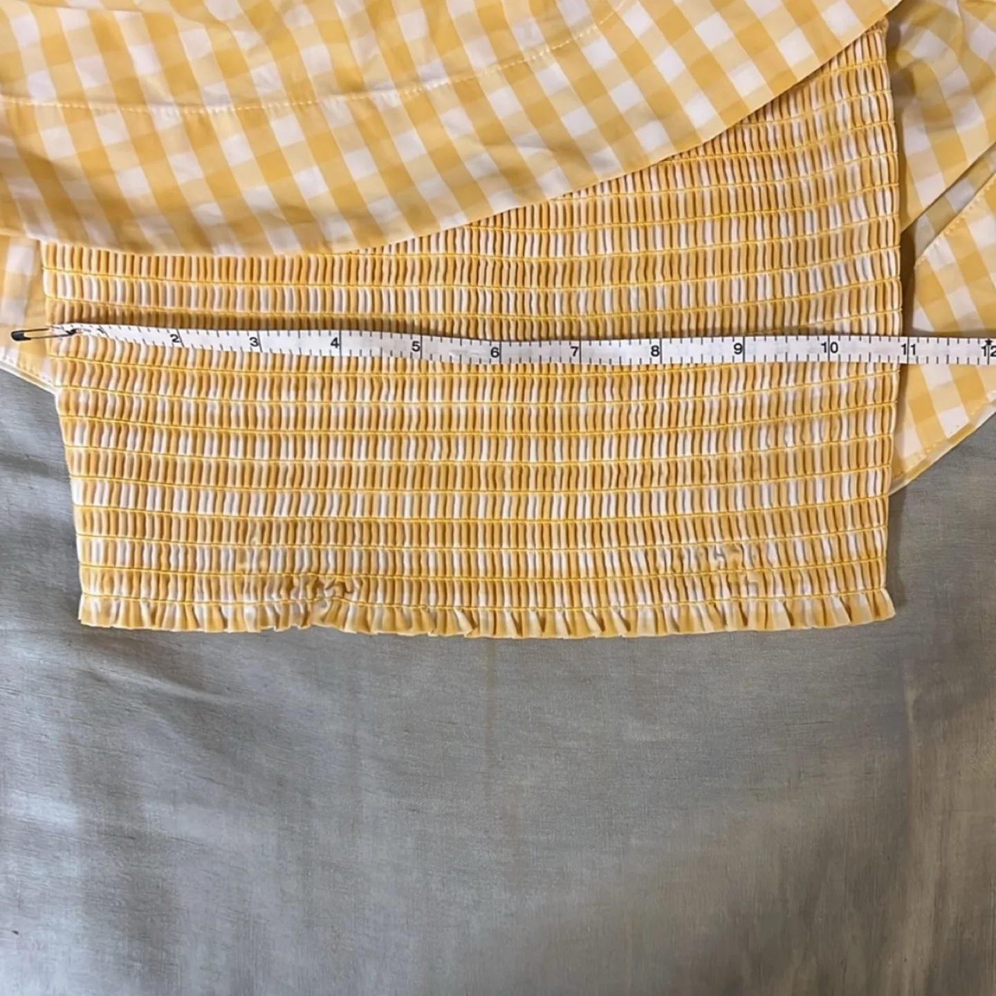 Aritzia Bonaventure Blouse Yellow and White Gingham - small image indicator(8)