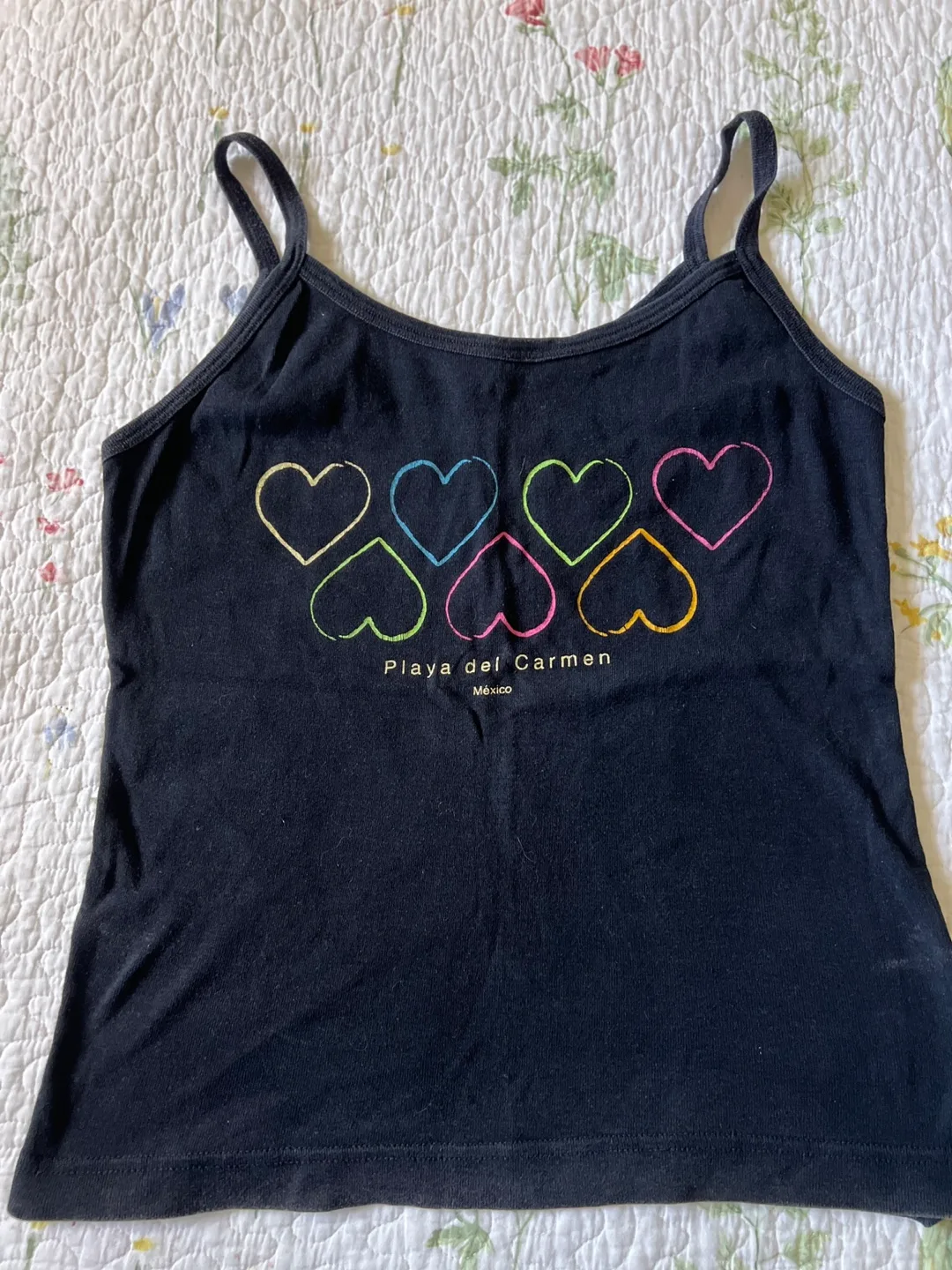 Playa del Carmen Black Tank Top - Size L🇨🇦 thumbnail