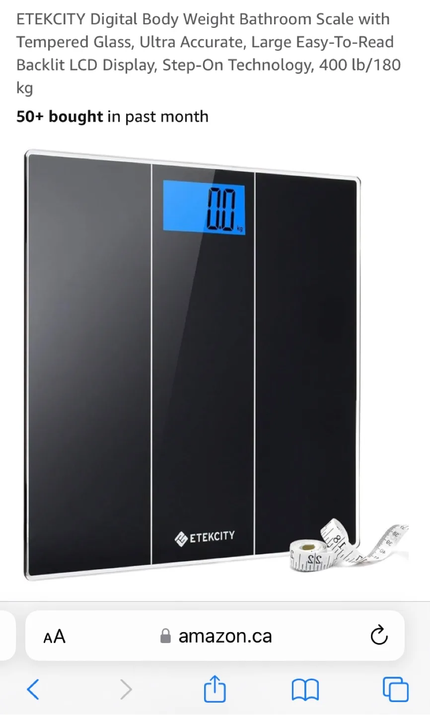 ETEKCITY Digital Body Weight Scale thumbnail