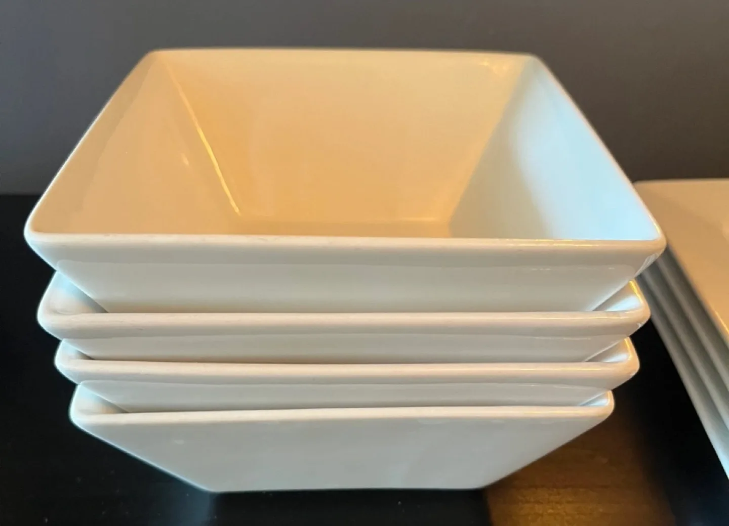 12-Piece White Porcelain Plate and Bowl Set image indicator(6)