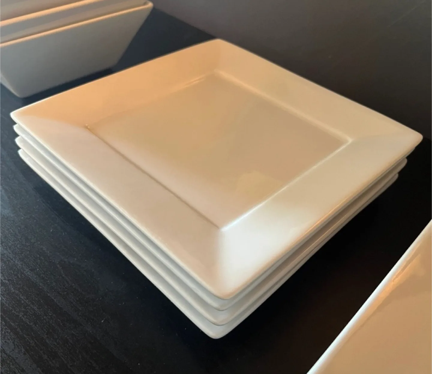 12-Piece White Porcelain Plate and Bowl Set image indicator(4)