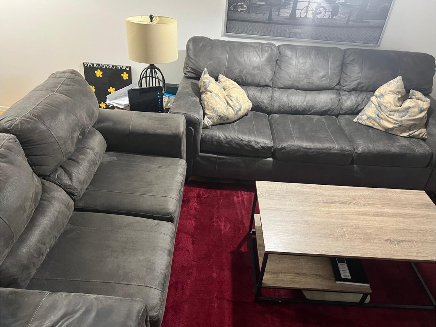 Grey 3-Piece Sofa Set - photo 4