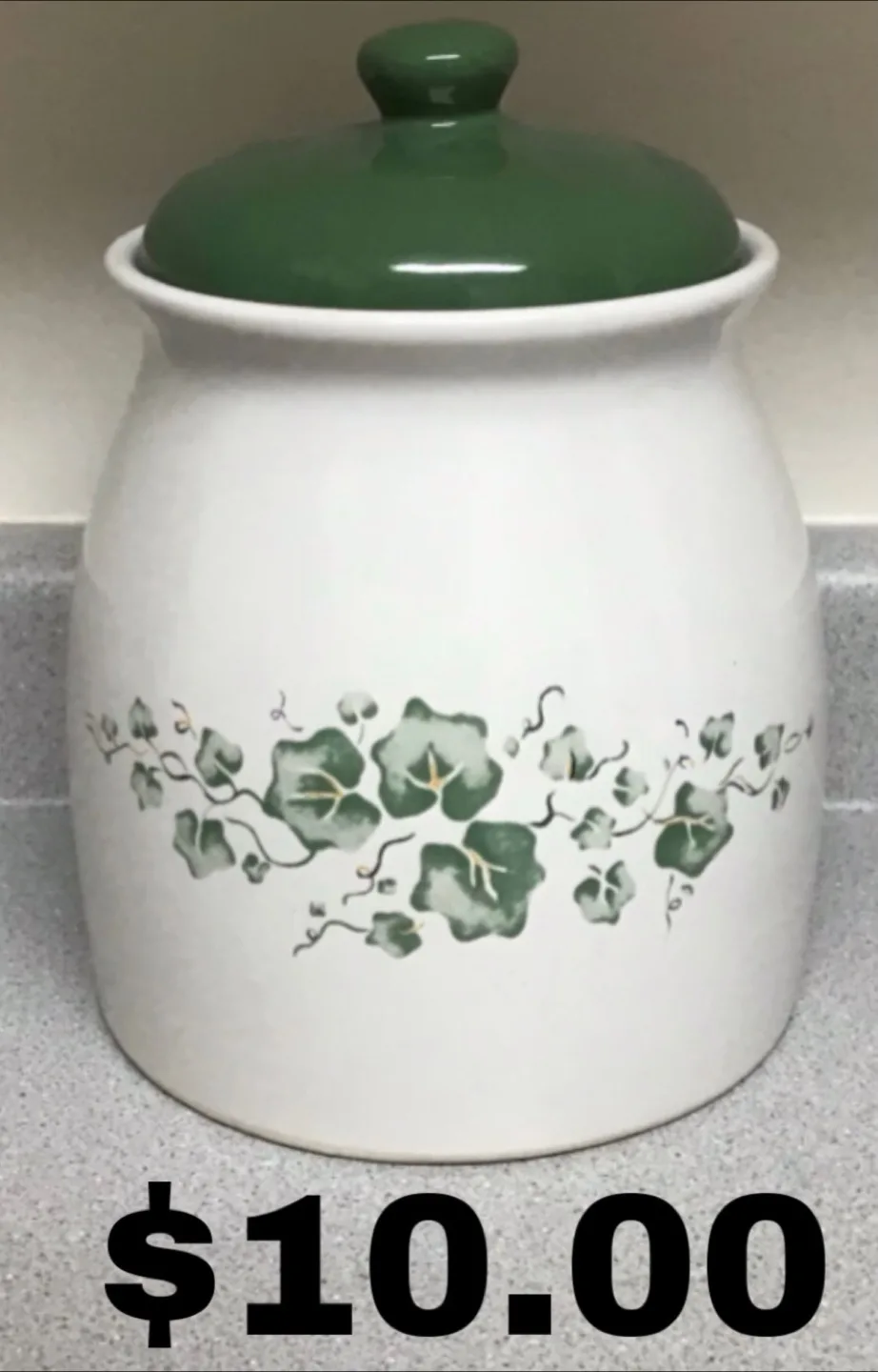 Vintage Ivy Patterned Cookie Jar thumbnail