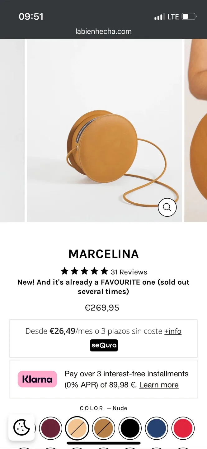 Labienhecha Round Leather Crossbody Bag image indicator(6)