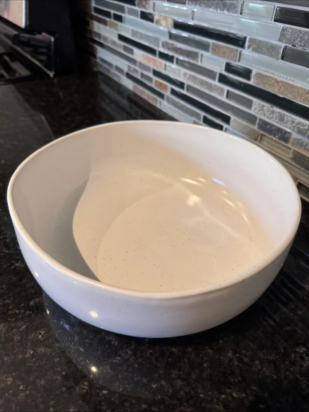 Fable Large Serving Bowl - Speckled White thumbnail