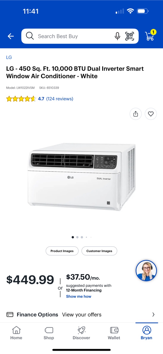 LG LW1022IVSM 10,000 BTU Window Air Conditioner - photo 4