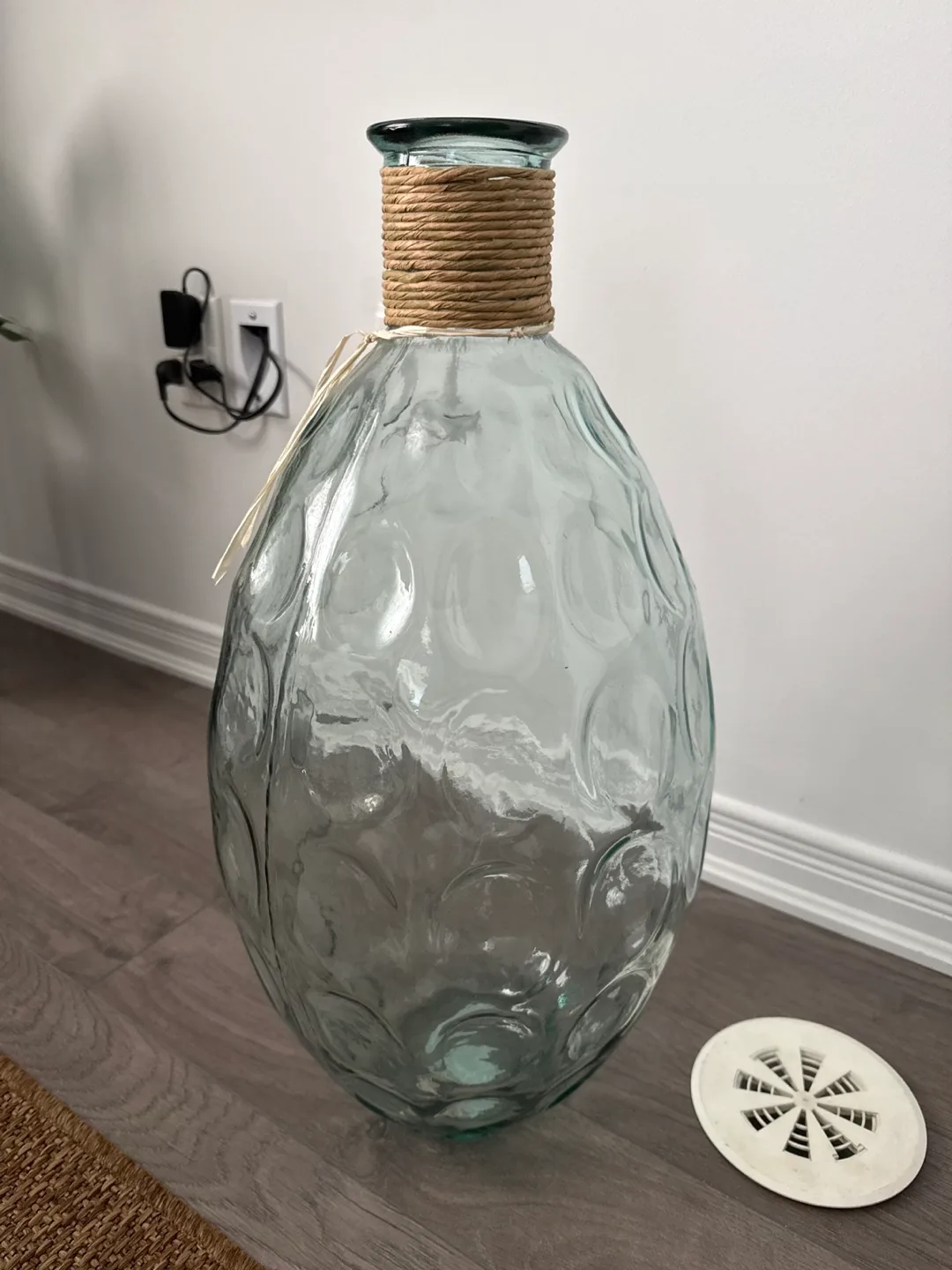 Large Glass Vase with Rope Detail thumbnail
