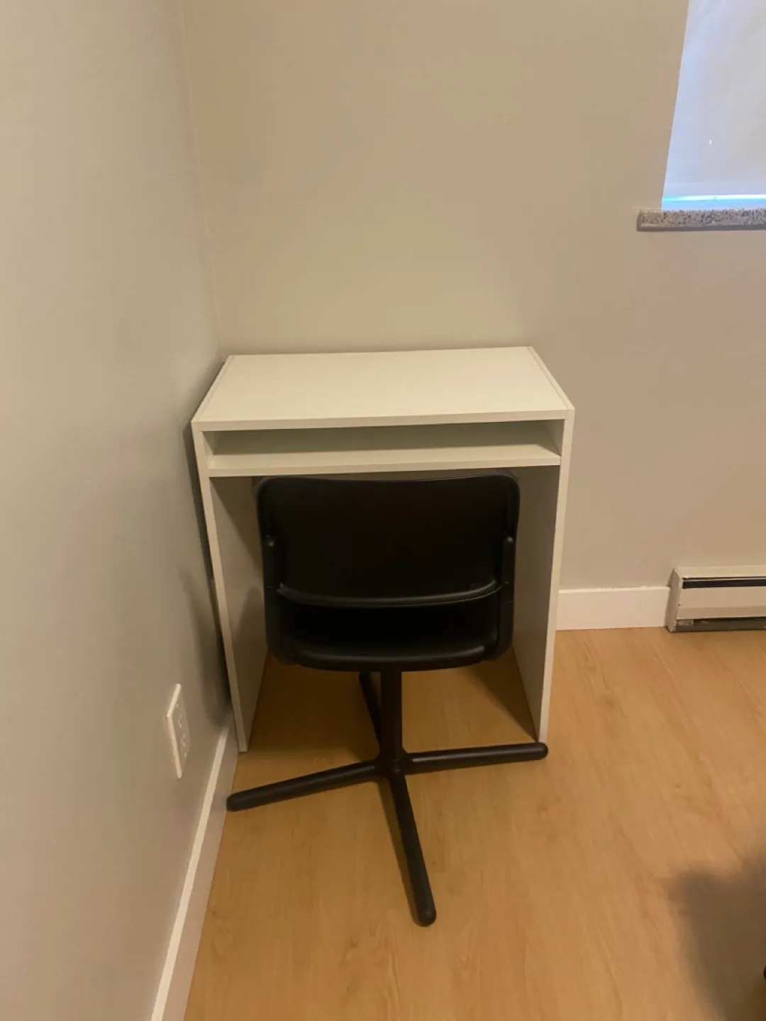 IKEA White Desk with Chair thumbnail