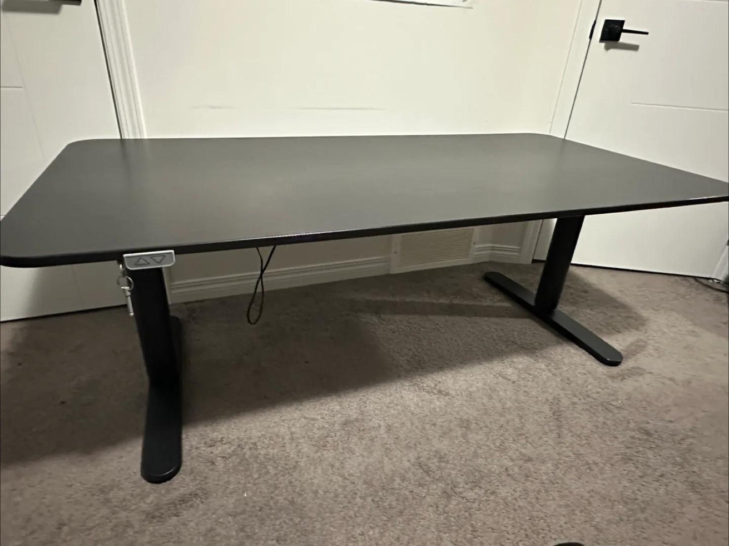 Ikea Black Adjustable Sit/Standing Desk thumbnail