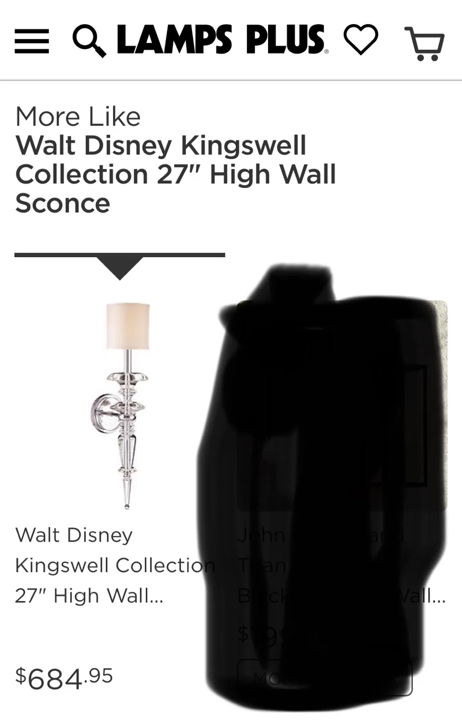 Walt Disney Kingswell Collection Wall Sconce thumbnail