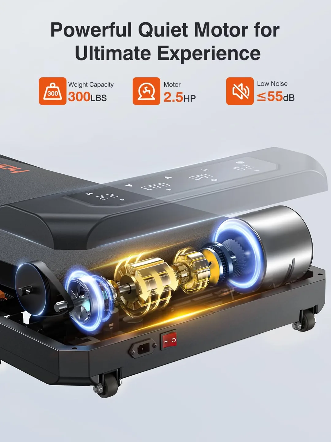 homeTro 2.5HP Incline Walking Jogging Treadmill - Portable image indicator(3)