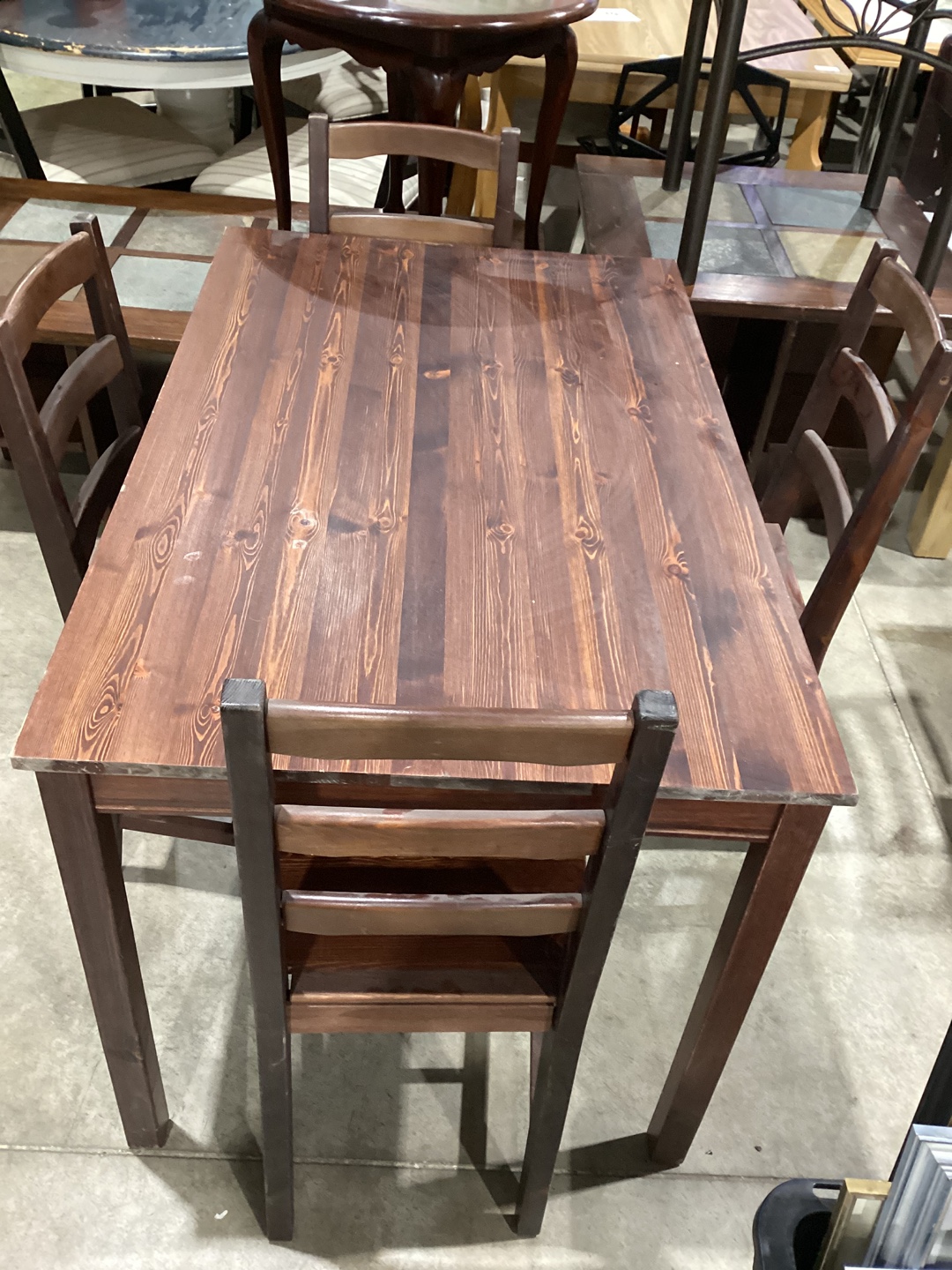 Wooden Dining Table and Chairs Set - photo 3