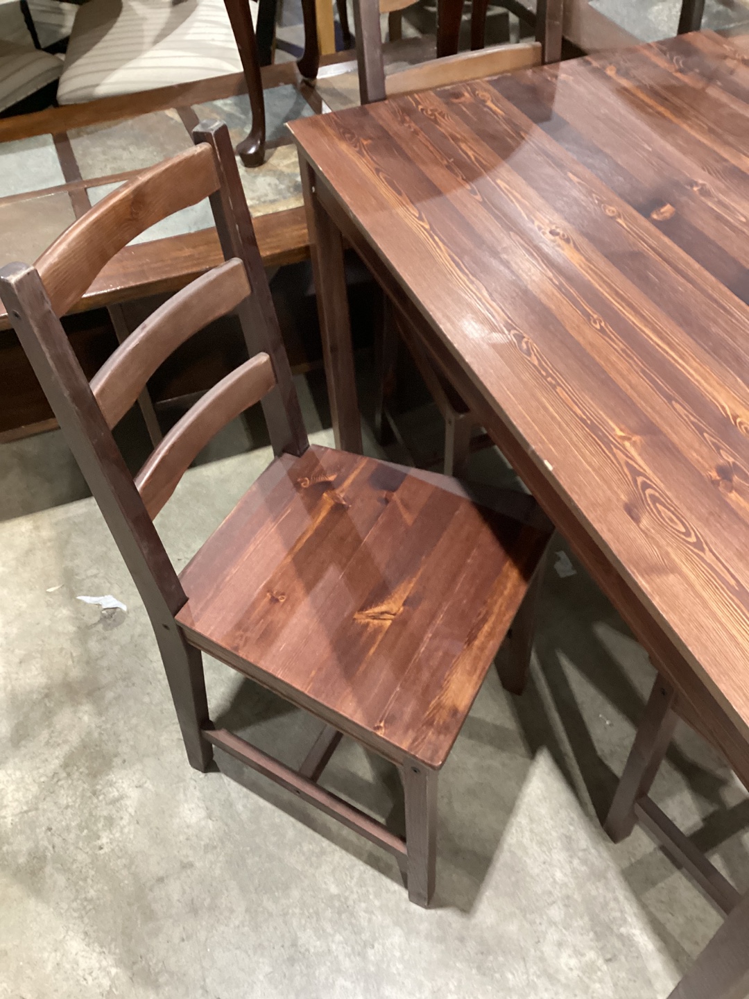 Wooden Dining Table and Chairs Set - photo 2