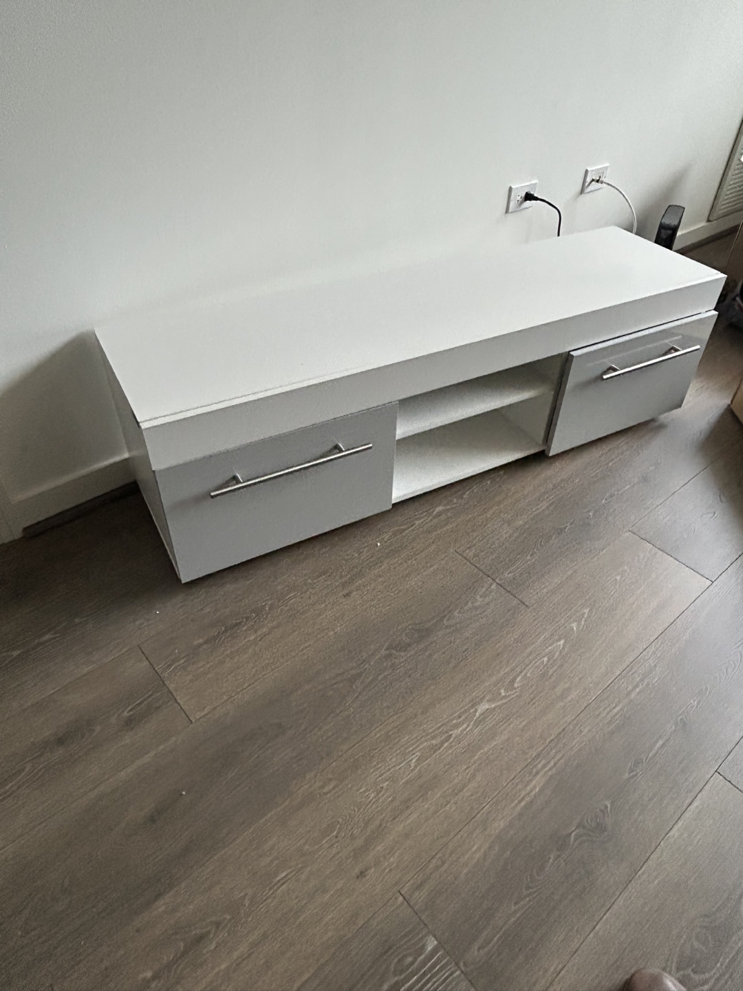 White & Gray TV Stand/Media Console - photo 3