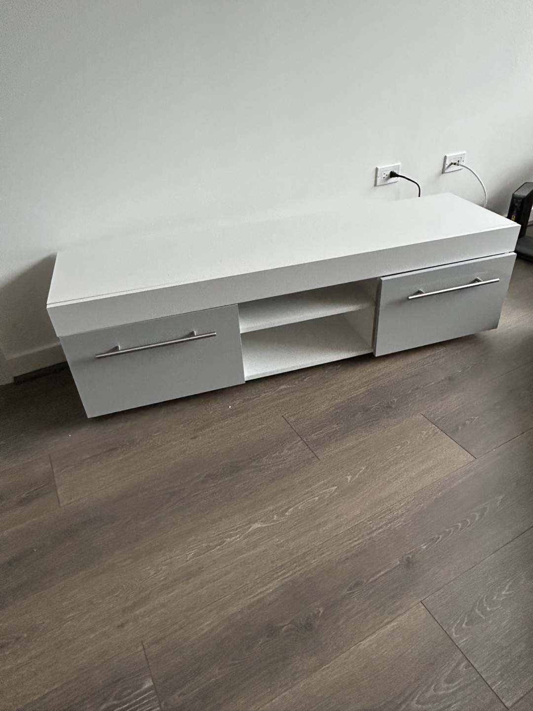 White & Gray TV Stand/Media Console - photo 4