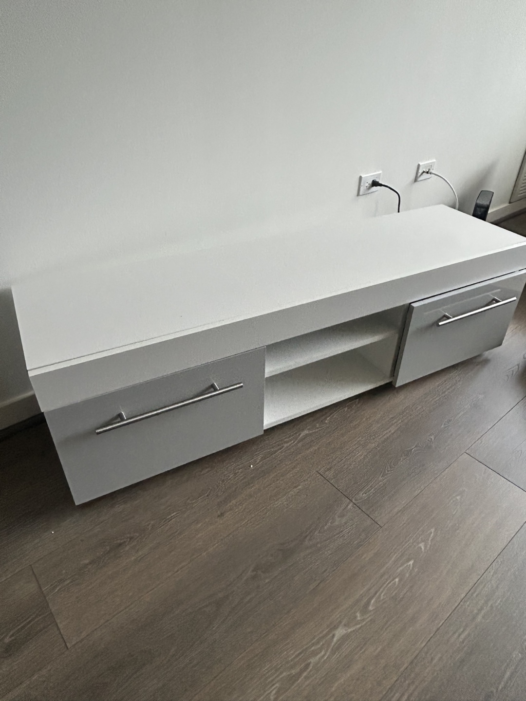 White & Gray TV Stand/Media Console - photo 2
