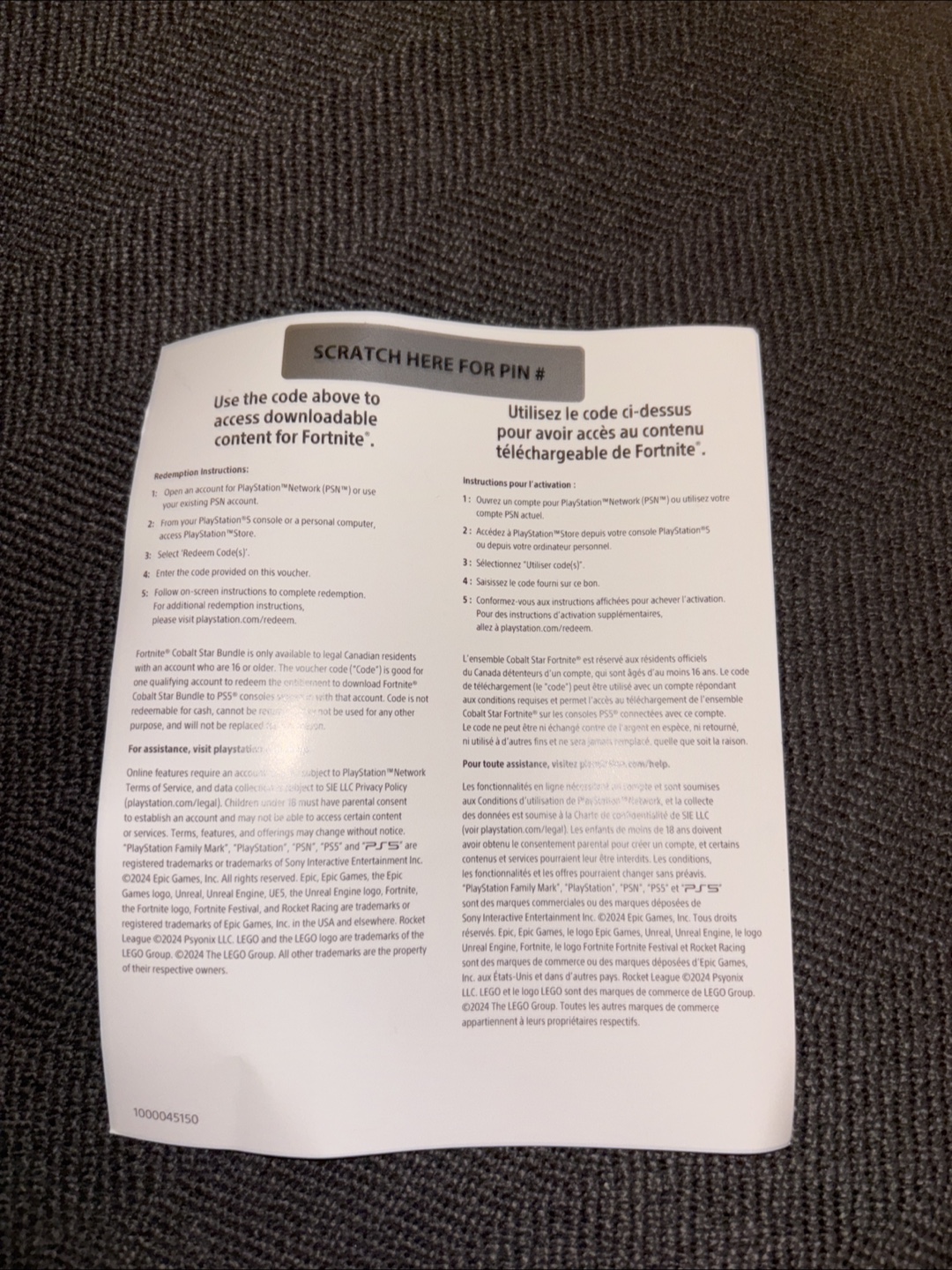 Fortnite Cobalt Star Bundle Code - PS5/PS4 - photo 2
