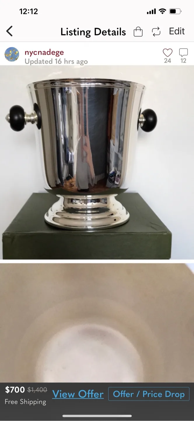 Christofle Silver Plated Wine/Champagne Bucket image indicator(2)