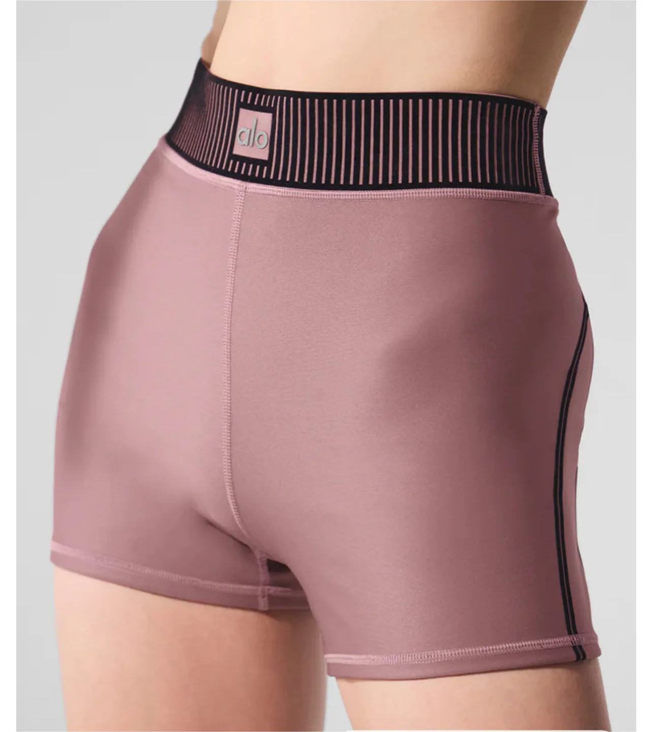 ALO Airlift High Waist Yoga Pink Athletic Shorts - Size 2 thumbnail