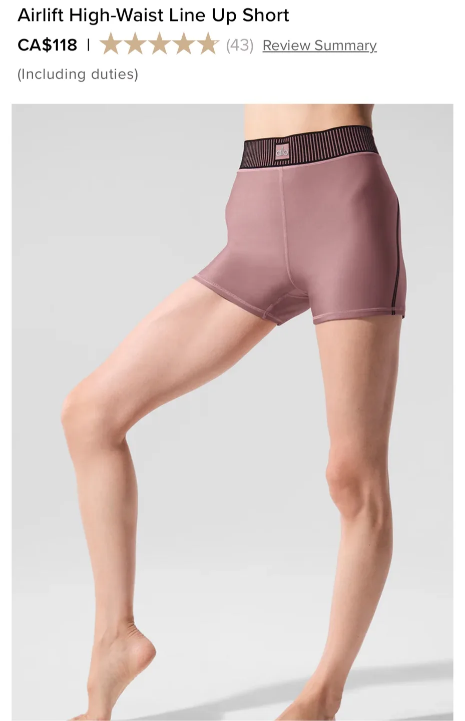 ALO Airlift High Waist Yoga Pink Athletic Shorts - Size 2 image indicator(6)