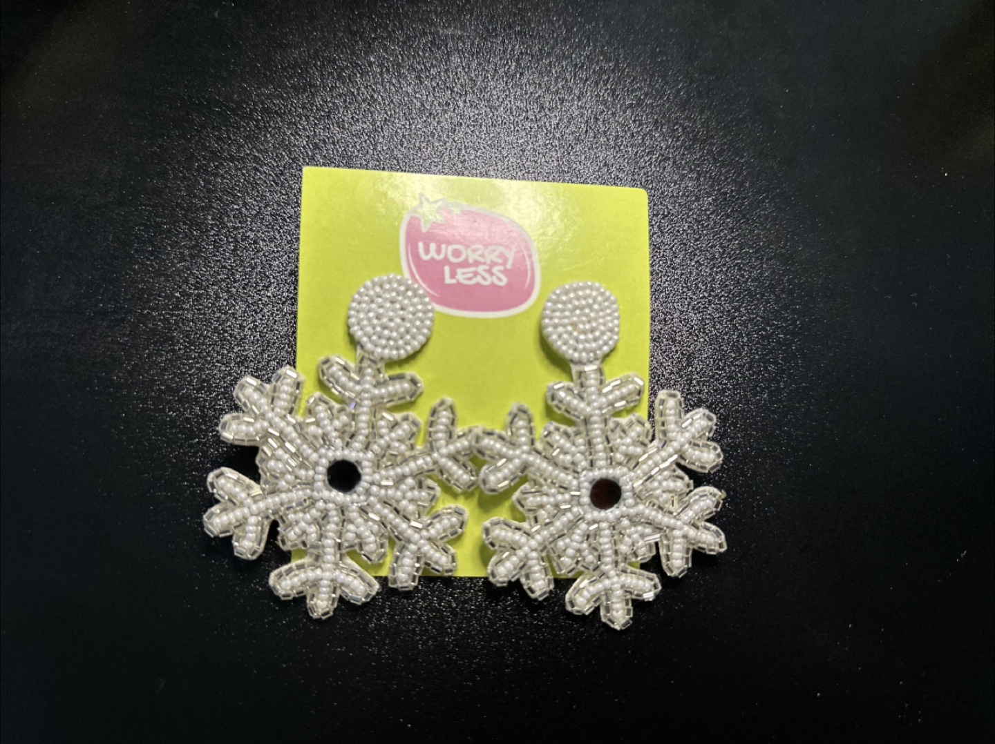 ❄️ Beaded Snowflake Earrings – Winter Wonderland Vibes!