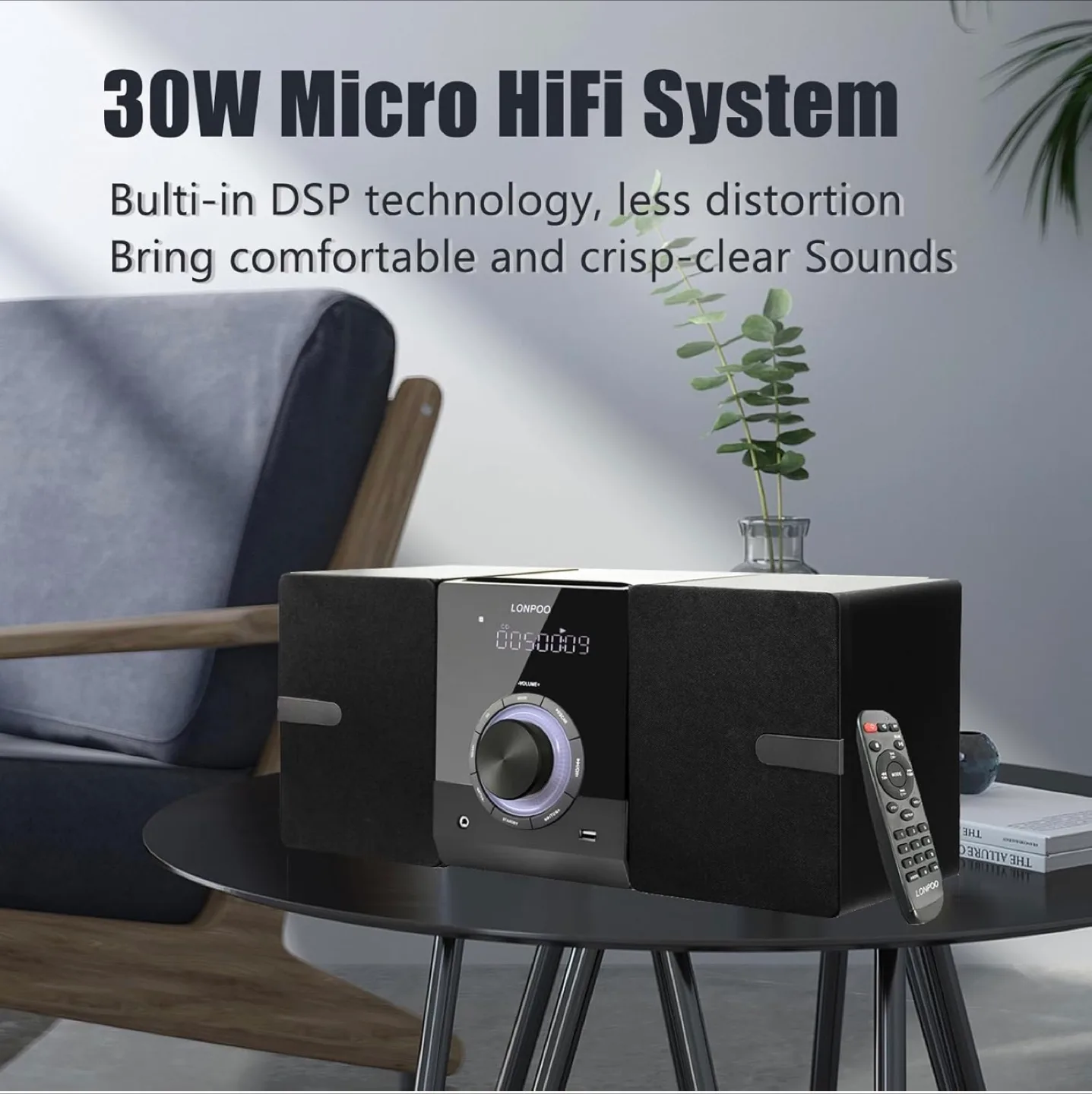 LONPOO LP-886 CD Micro System - Like New! image indicator(6)