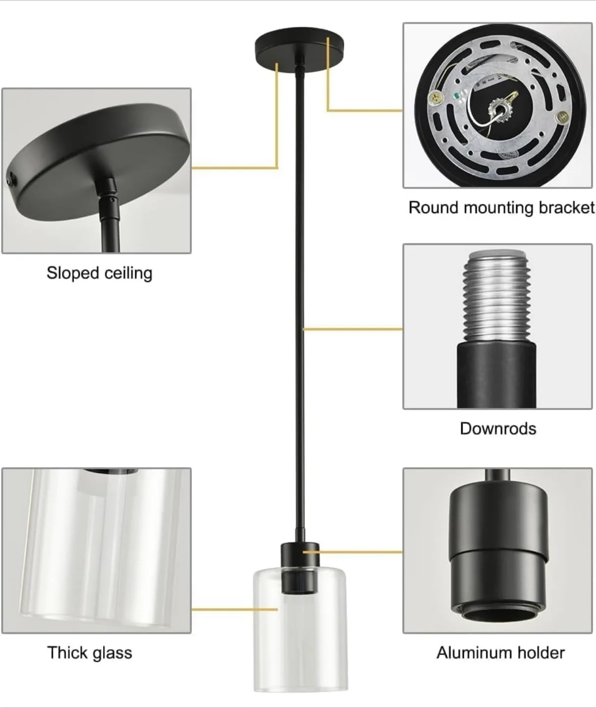 Glass Pendant Lighting Fixture - New in Box! image indicator(5)